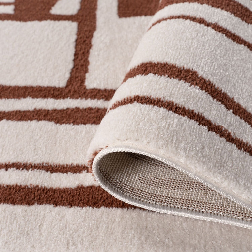 Loft Abstract Terra Cream Modern Rug