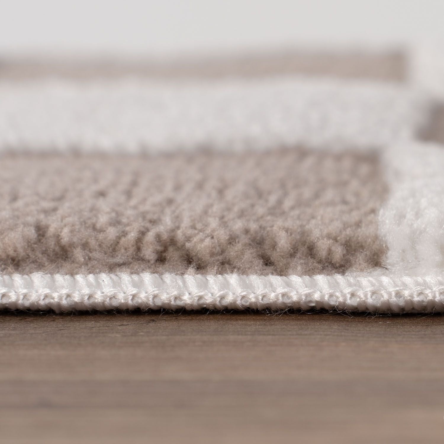 Loft Checkerboard Beige Cream Contemporary Rug