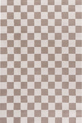 Loft Checkerboard Beige Cream Contemporary Rug