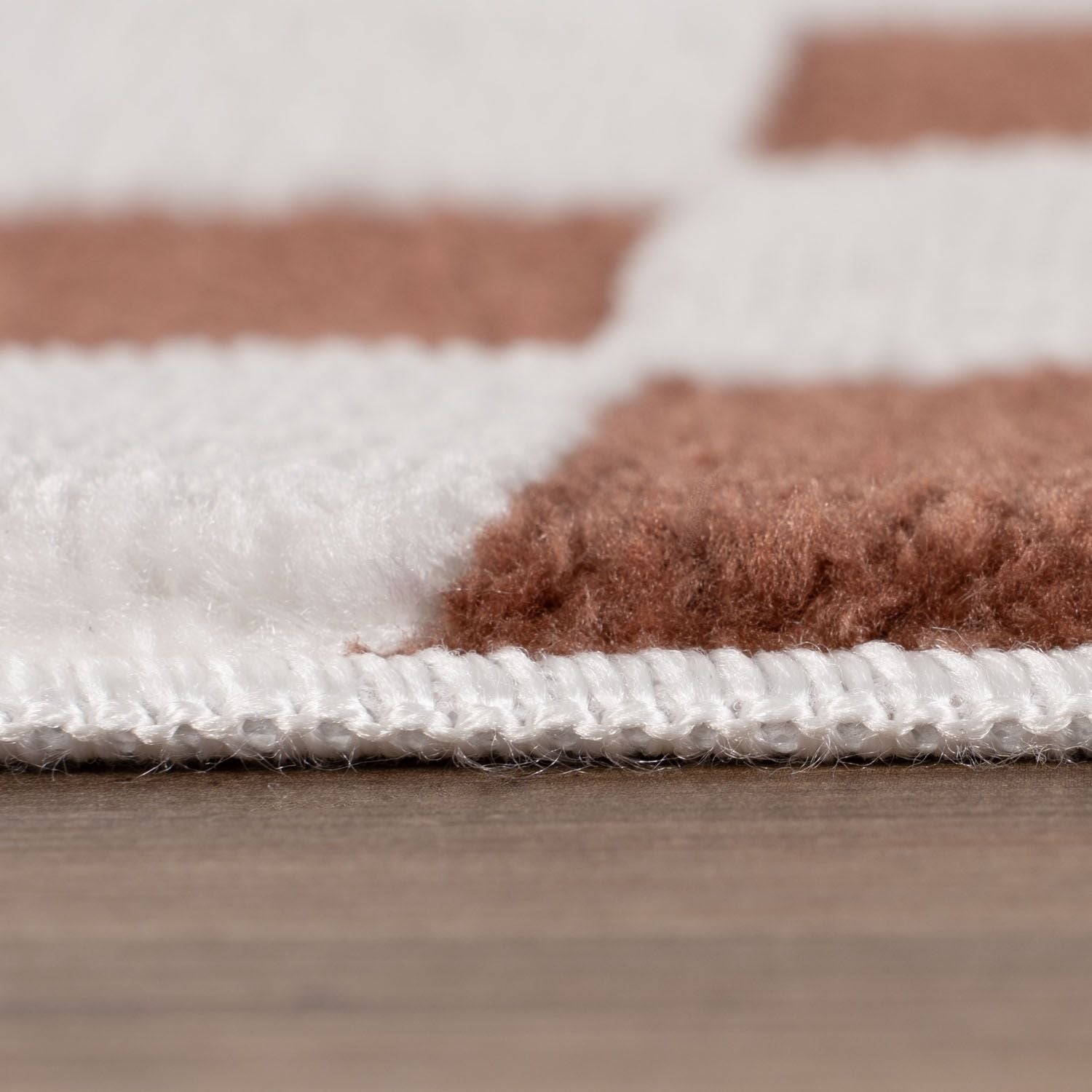 Loft Checkerboard Terra Cream Contemporary Rug