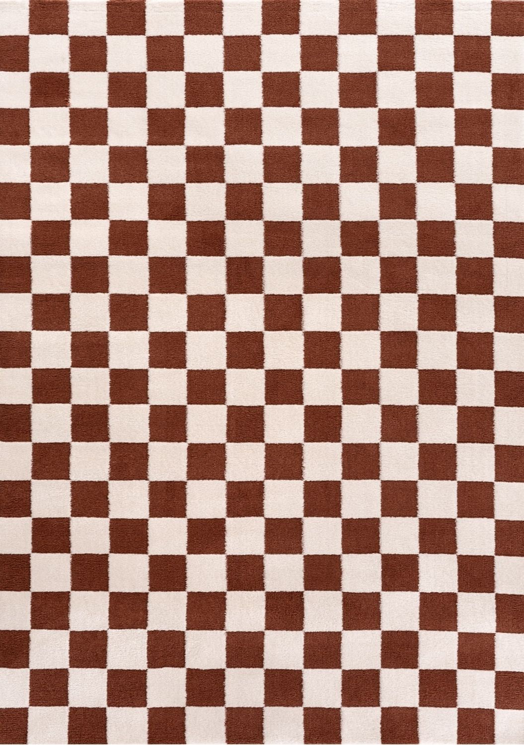 Loft Checkerboard Terra Cream Contemporary Rug