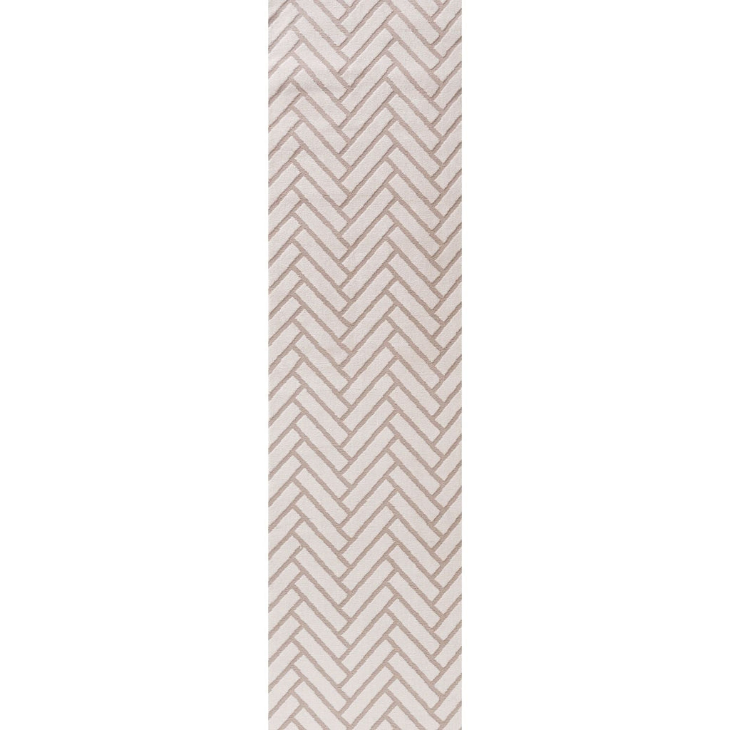 Loft Chevron Beige Cream Contemporary Rug