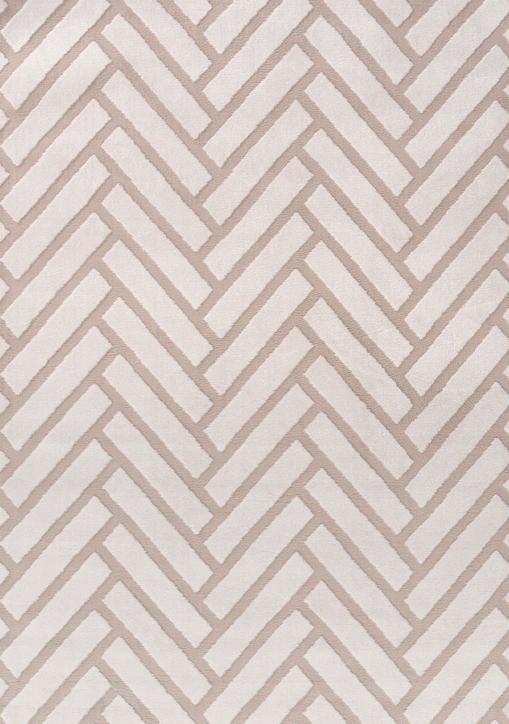 Loft Chevron Beige Cream Contemporary Rug