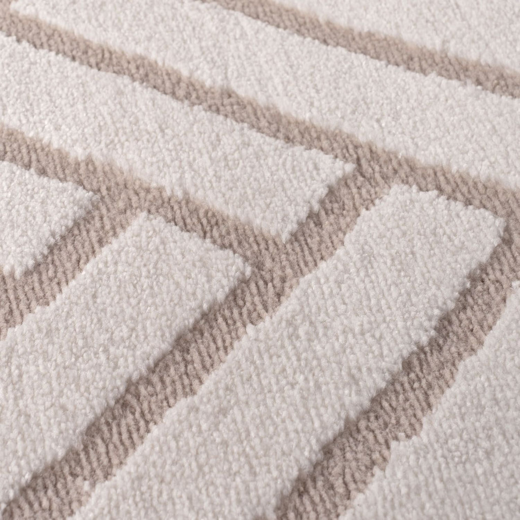 Loft Chevron Beige Cream Contemporary Rug