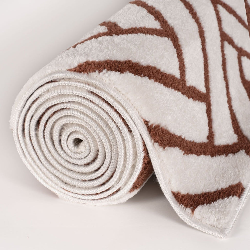 Loft Chevron Terra Cream Modern Rug