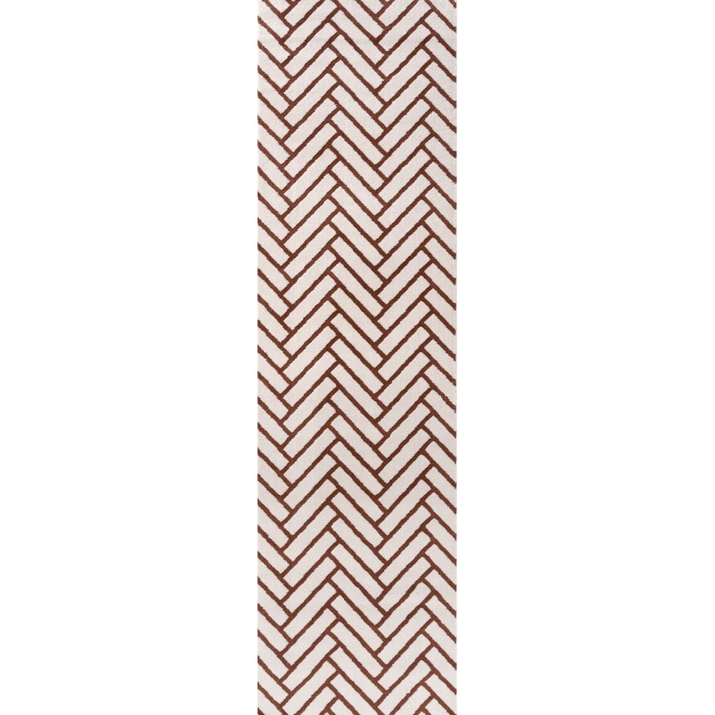 Loft Chevron Terra Cream Modern Rug