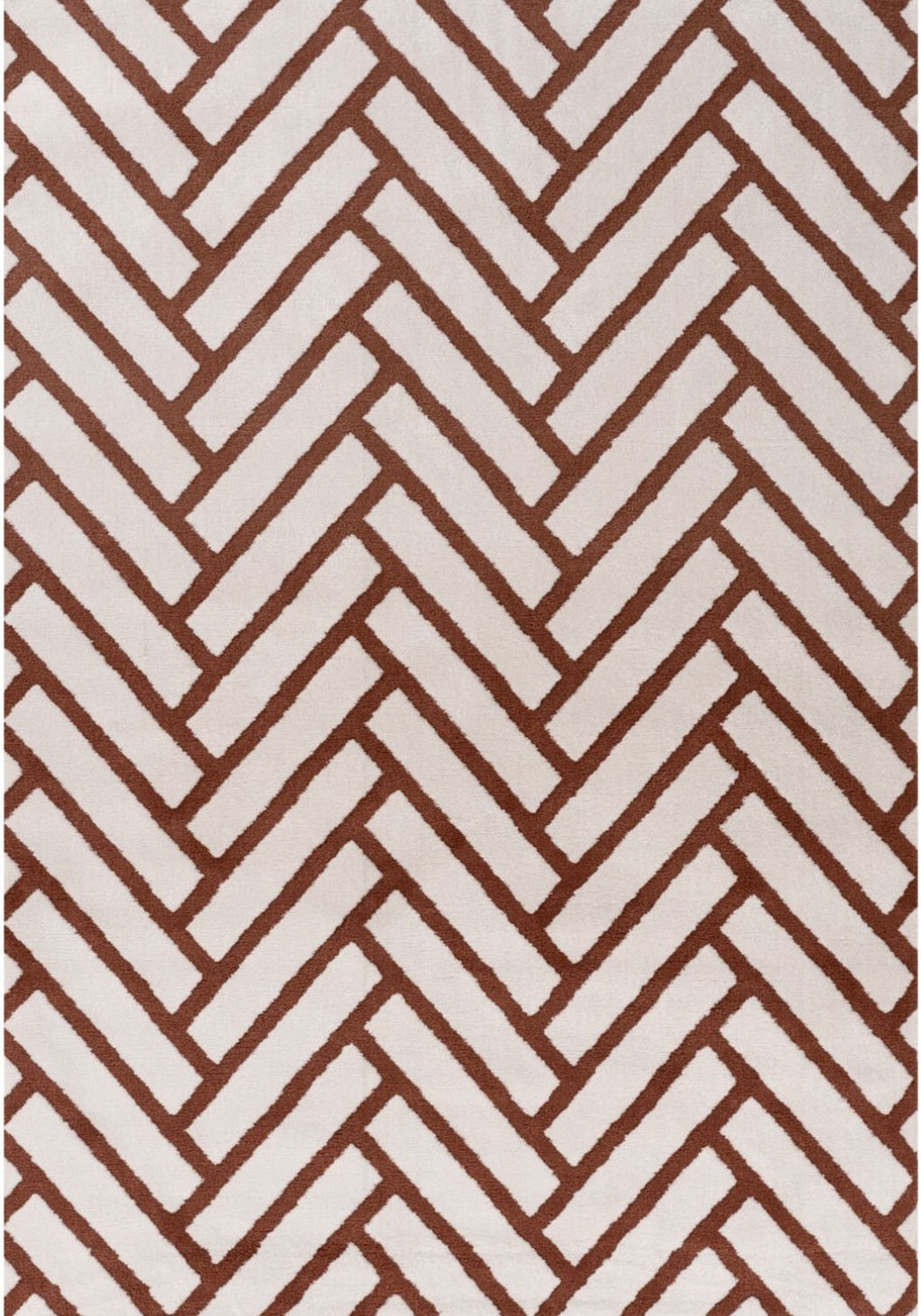 Loft Chevron Terra Cream Modern Rug