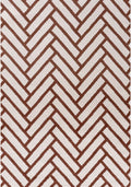 Loft Chevron Terra Cream Modern Rug