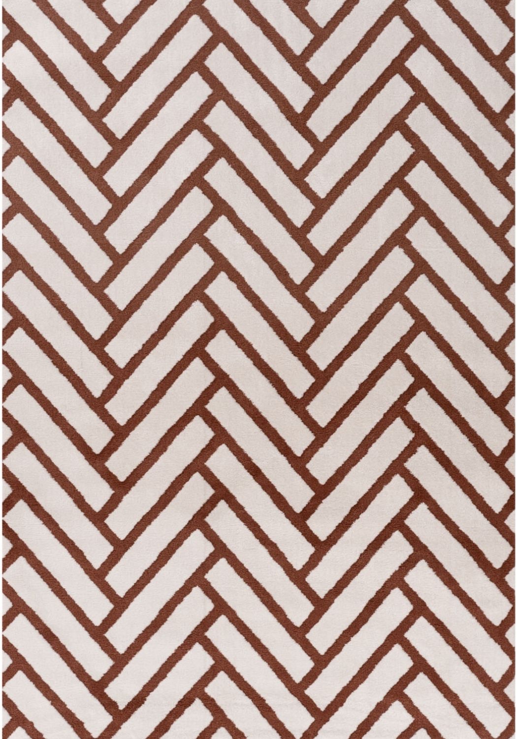 Loft Chevron Terra Cream Modern Rug