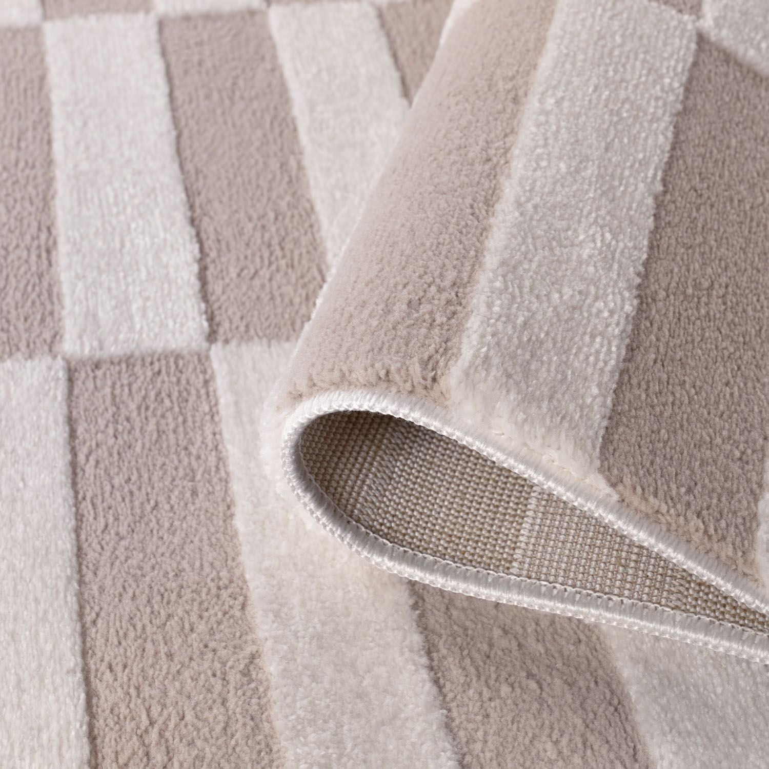 Loft Striped Beige Cream Modern Rug