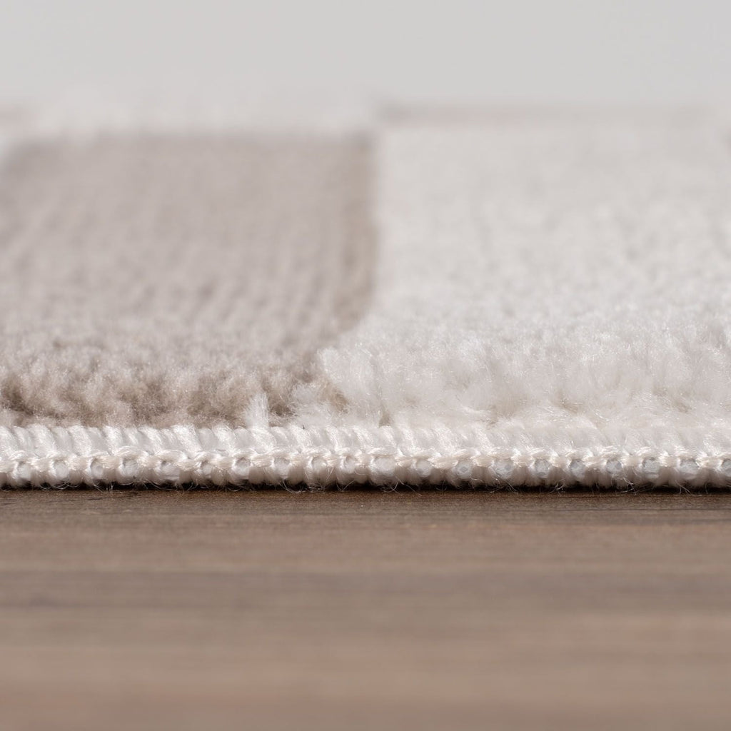 Loft Striped Beige Cream Modern Rug
