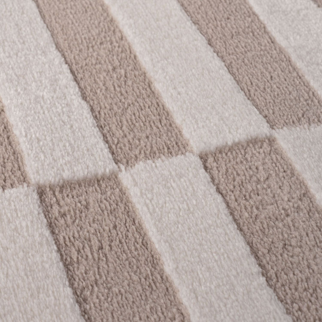 Loft Striped Beige Cream Modern Rug
