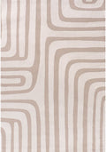 Loft Geometric Beige Polyester Modern Rug