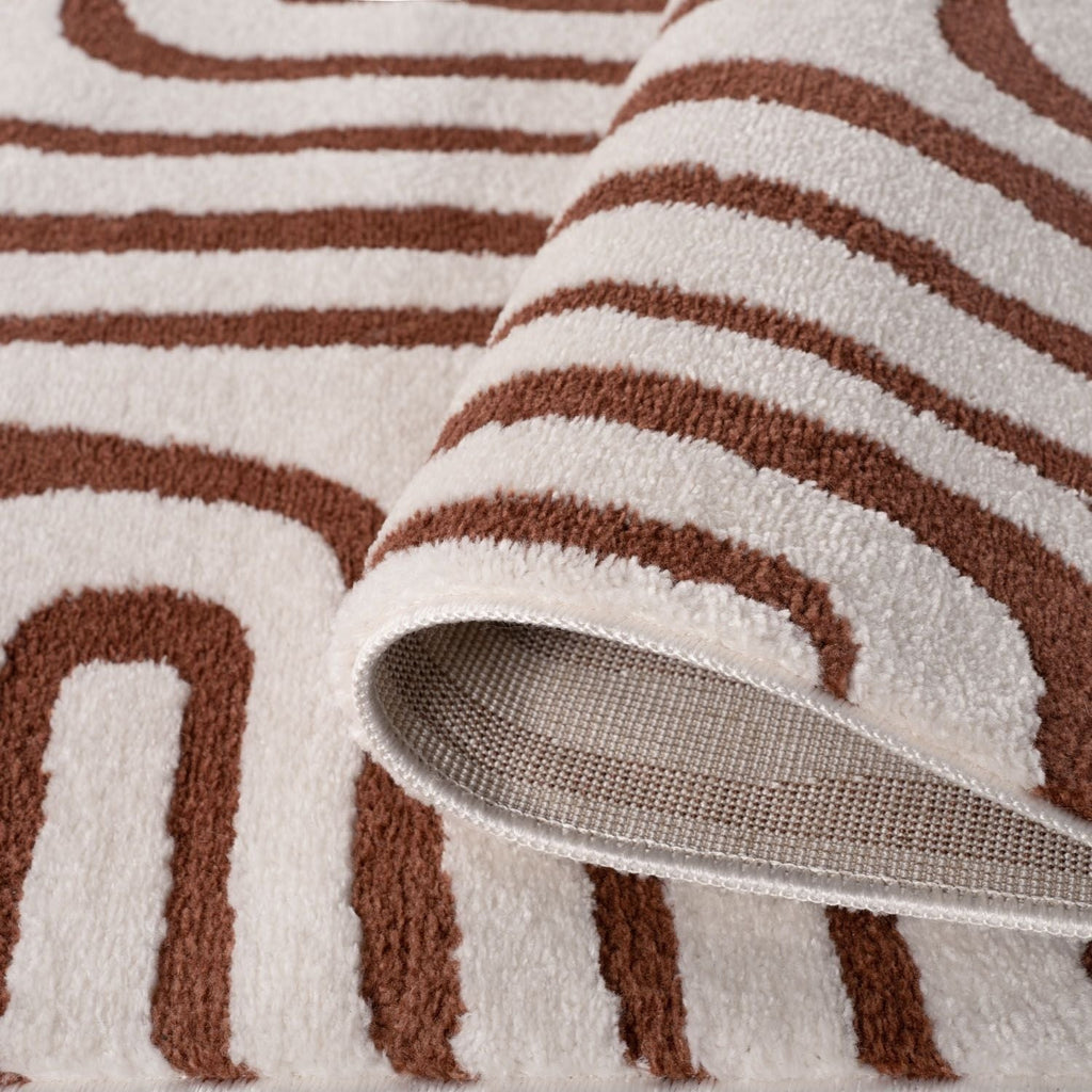 Loft Geometric Terra Polyester Copper Rug