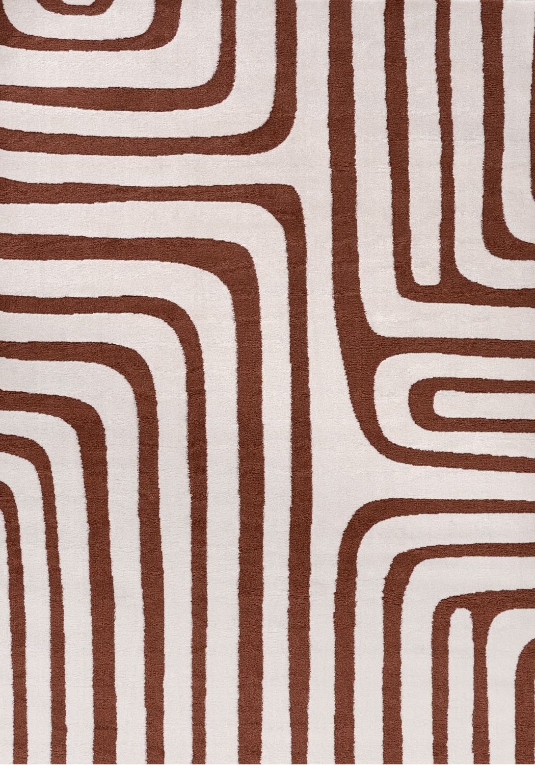 Loft Geometric Terra Polyester Copper Rug