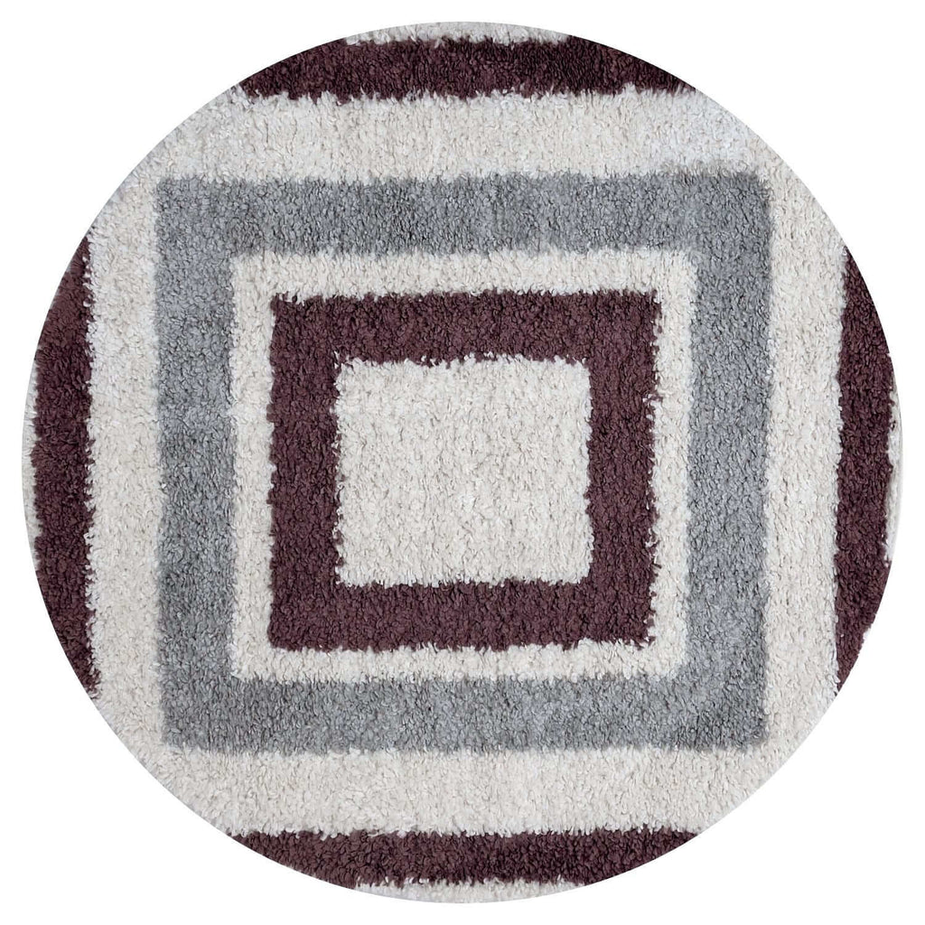 Moodi Shaggy Grey/Purple Contour Rug