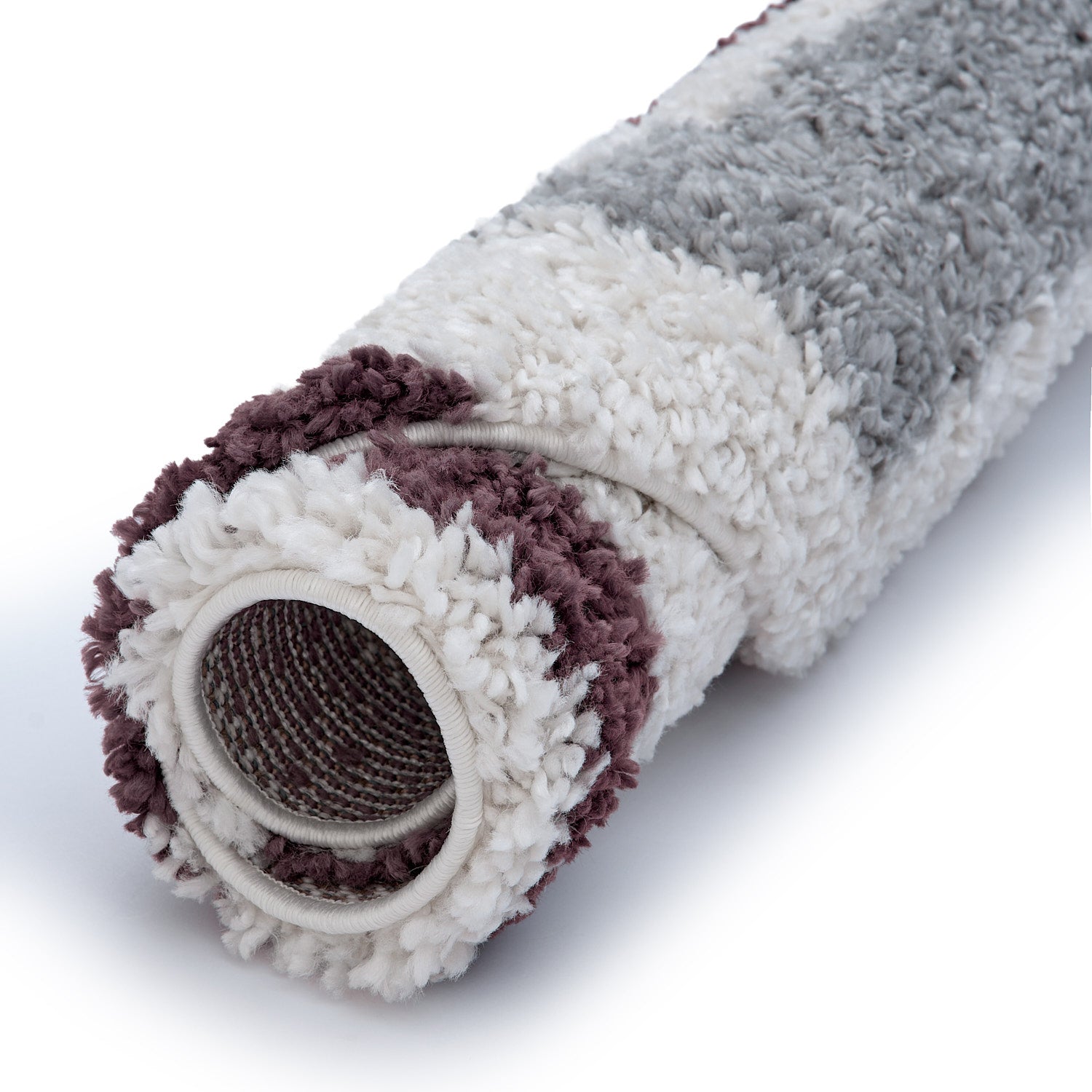 Moodi Shaggy Grey/Purple Contour Rug