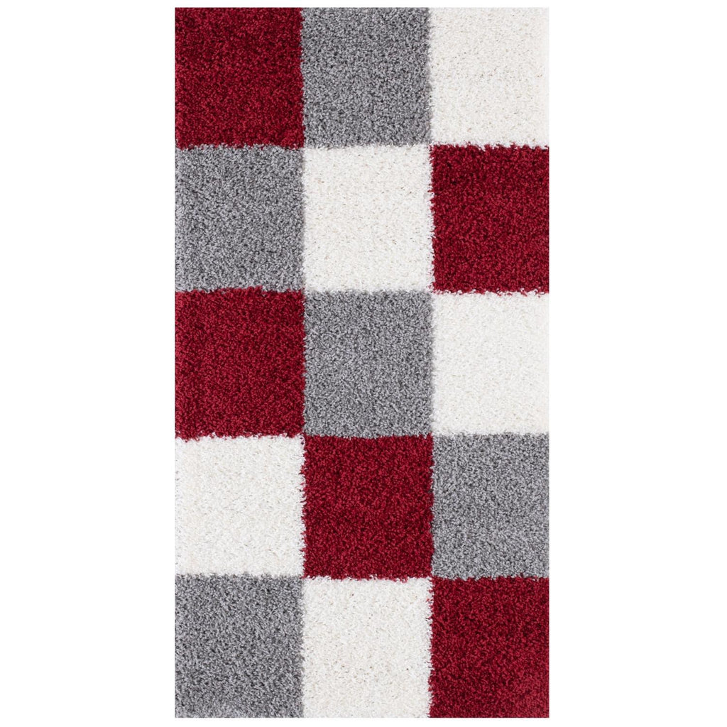 Myshaggy Geometric Red Contemporary Rug