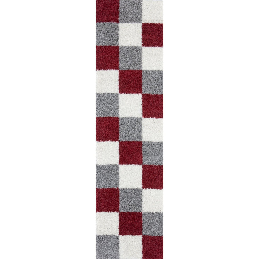 Myshaggy Geometric Red Contemporary Rug