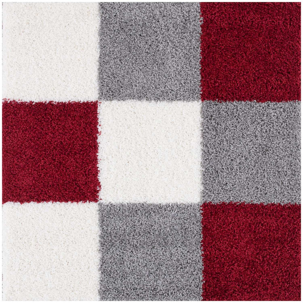 Myshaggy Geometric Red Contemporary Rug