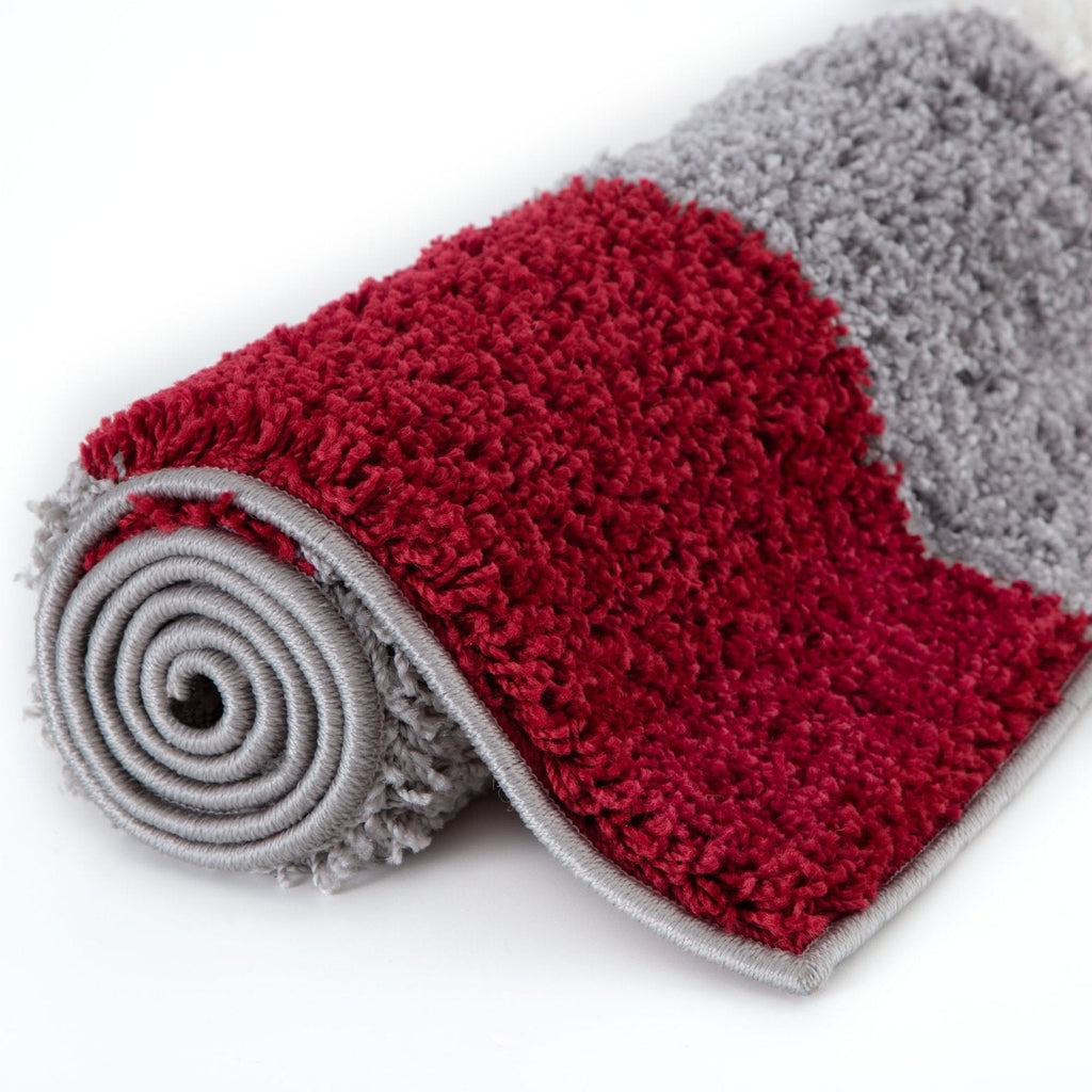 Myshaggy Geometric Red Contemporary Rug