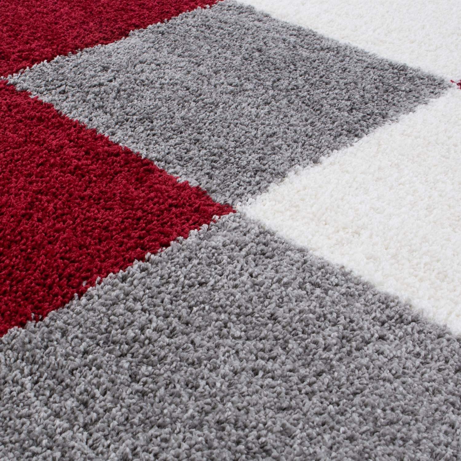 Myshaggy Geometric Red Contemporary Rug