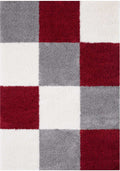 Myshaggy Geometric Red Contemporary Rug
