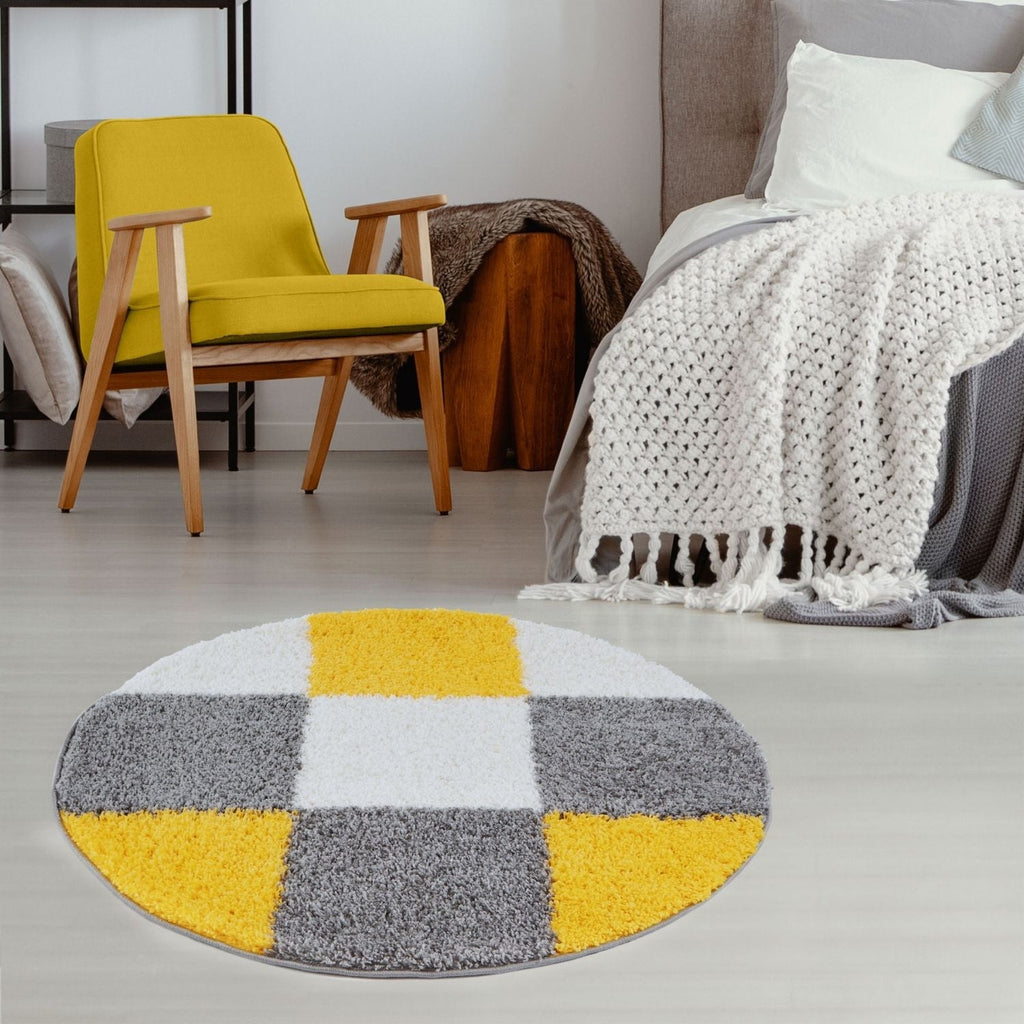 Myshaggy Geometric Yellow Natural Contemporary Rug
