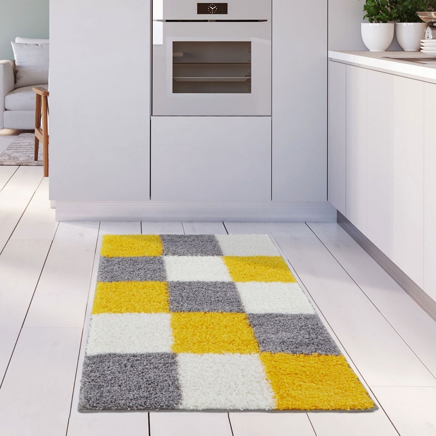 Myshaggy Geometric Yellow Natural Contemporary Rug