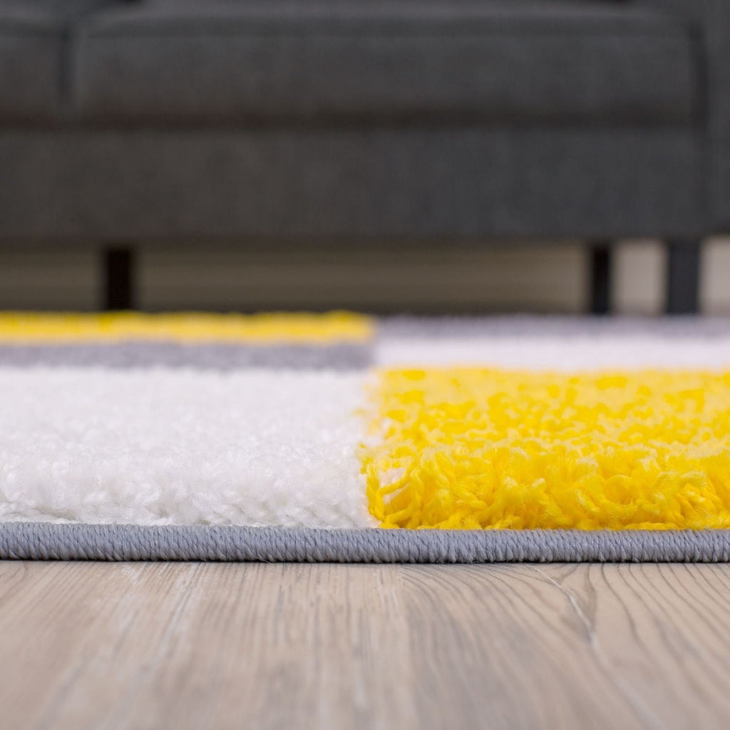 Myshaggy Geometric Yellow Natural Contemporary Rug