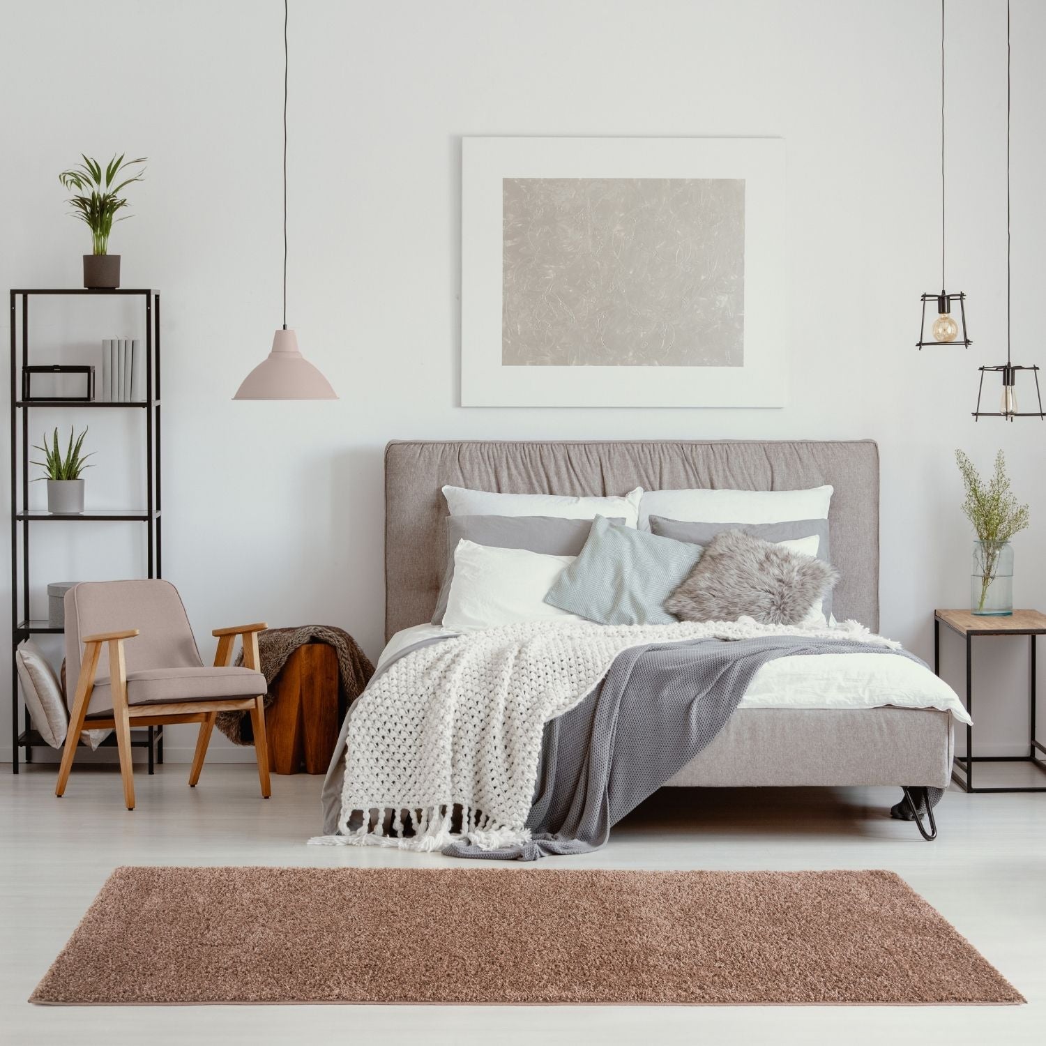 Myshaggy Solid Beige Modern Rug