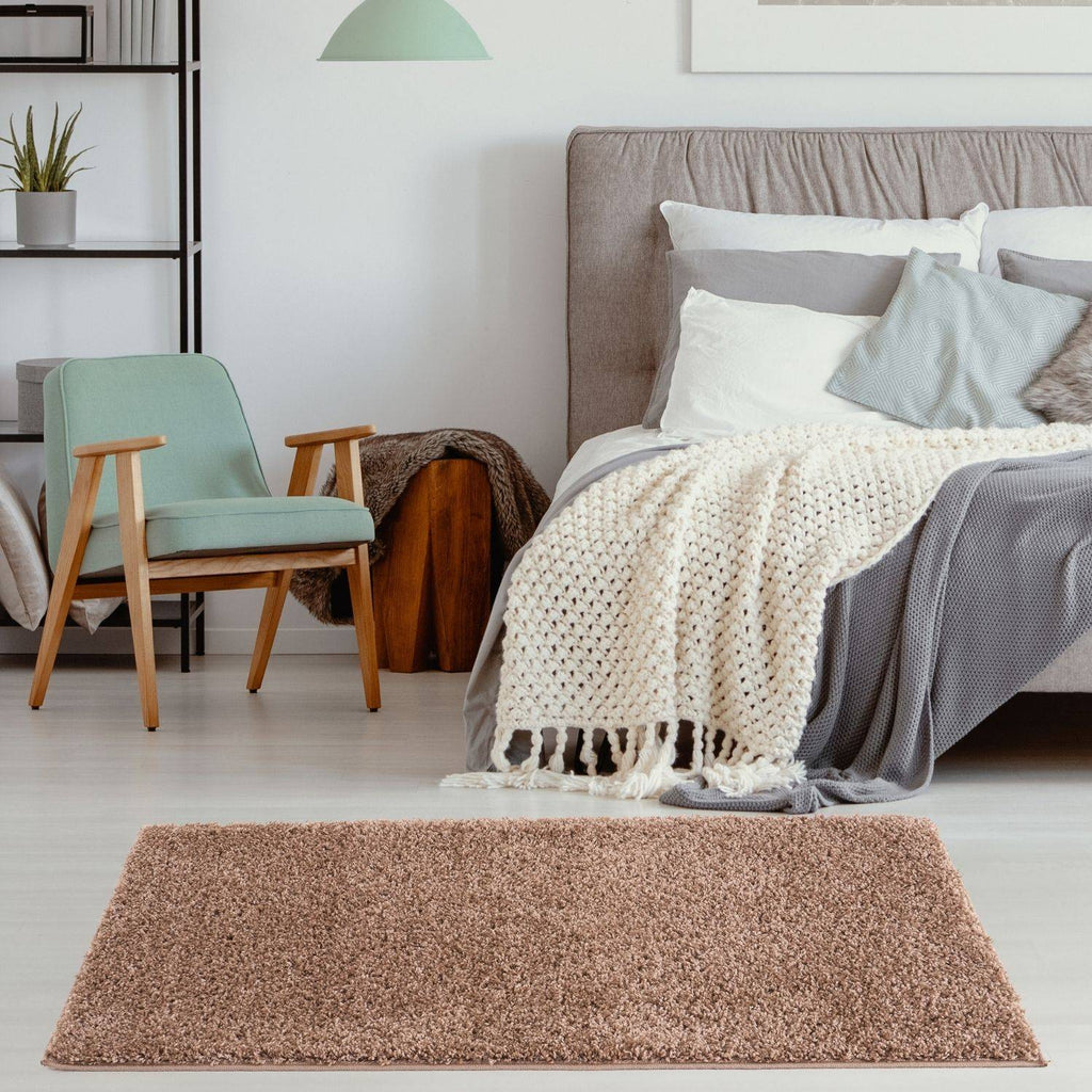 Myshaggy Solid Beige Modern Rug