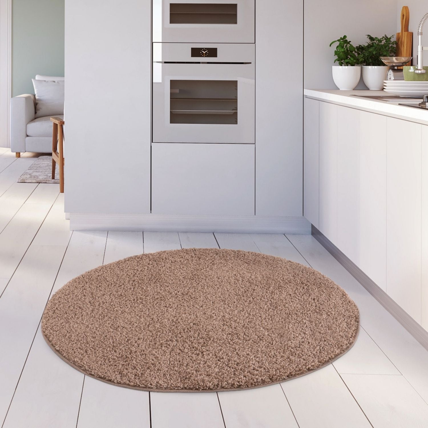Myshaggy Solid Beige Modern Rug