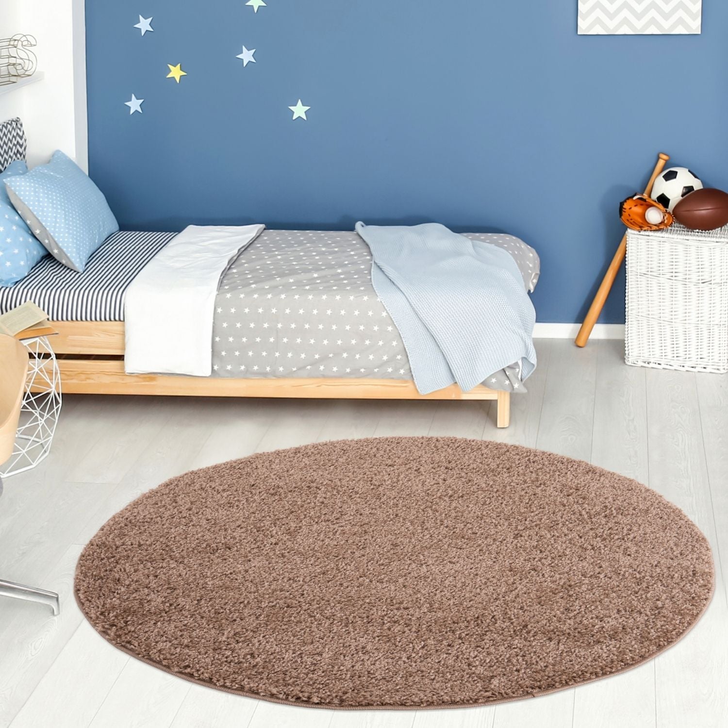 Myshaggy Solid Beige Modern Rug