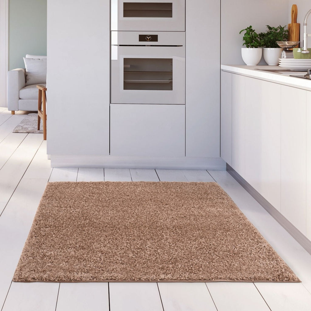 Myshaggy Solid Beige Modern Rug