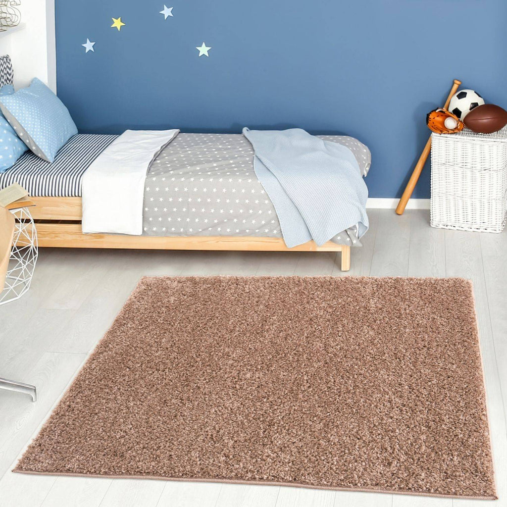 Myshaggy Solid Beige Modern Rug