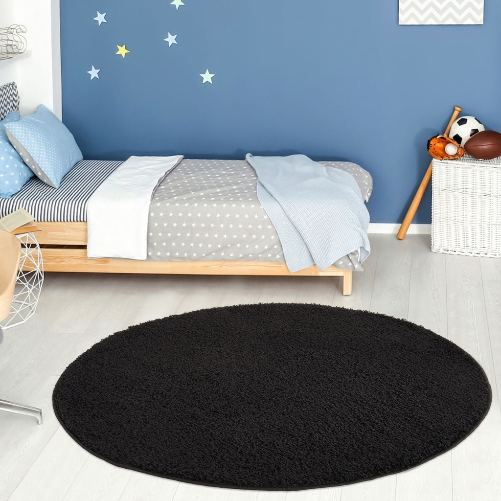 Myshaggy Solid Black Rug