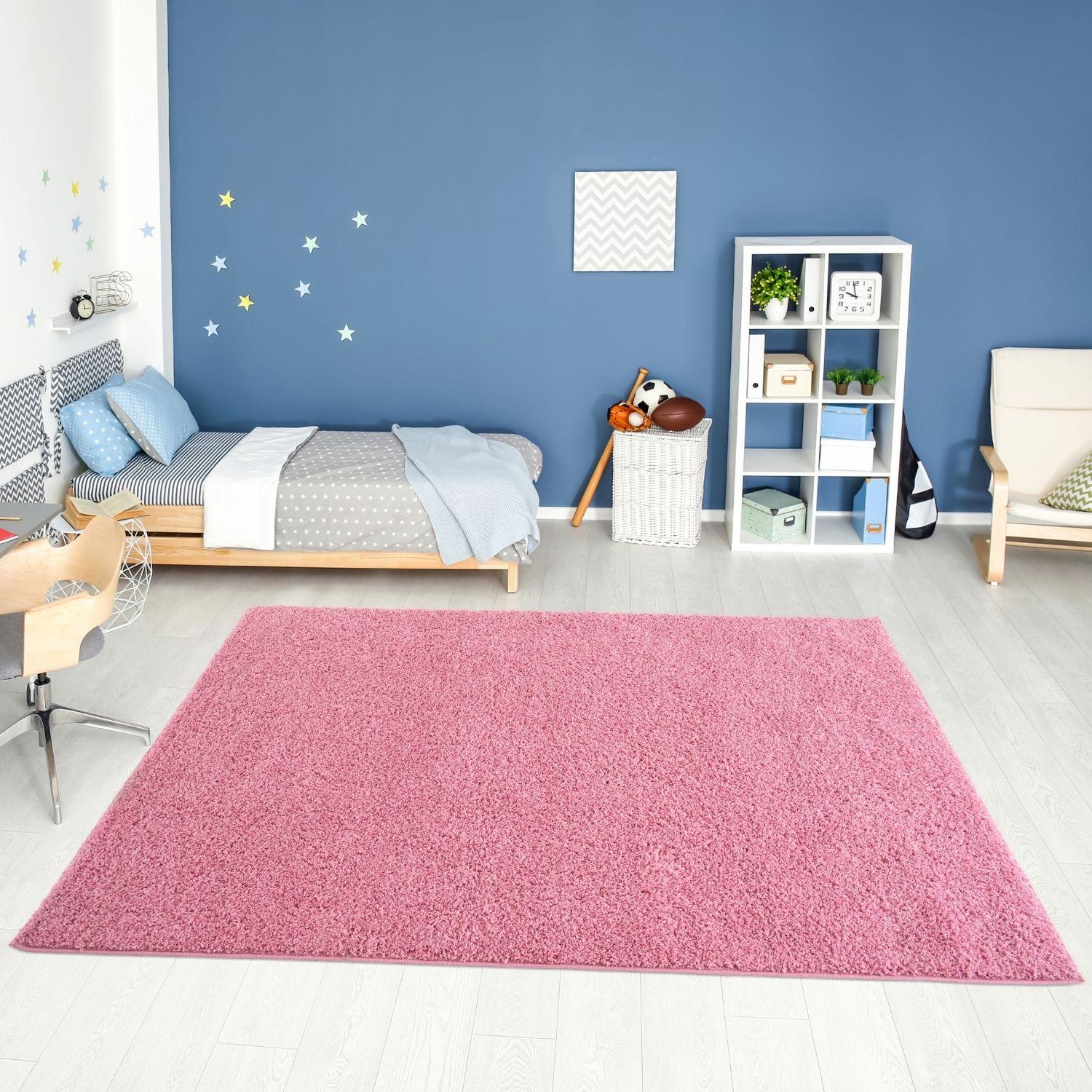 Myshaggy Solid Pink Rug