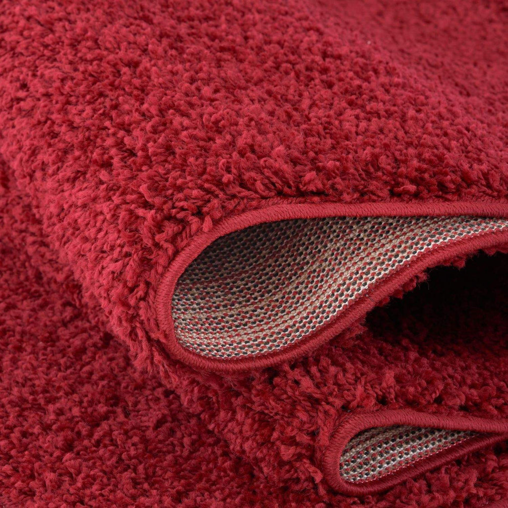 Myshaggy Solid Red Gold Contemporary Rug