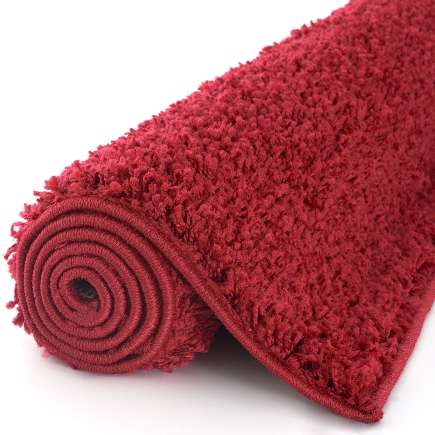 Myshaggy Solid Red Gold Contemporary Rug