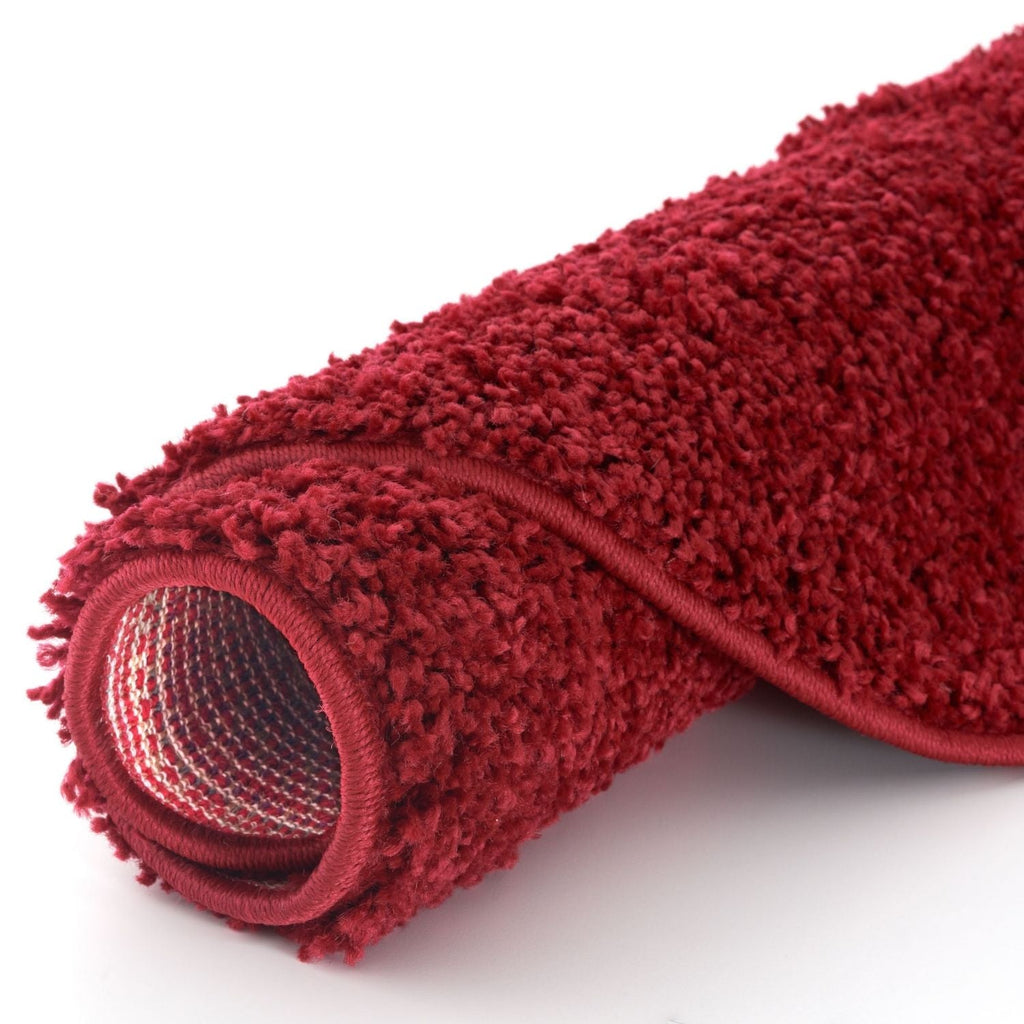 Myshaggy Solid Red Gold Contemporary Rug