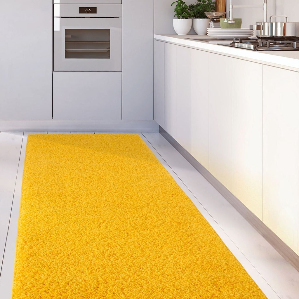 Myshaggy Solid Yellow Natural Contemporary Rug