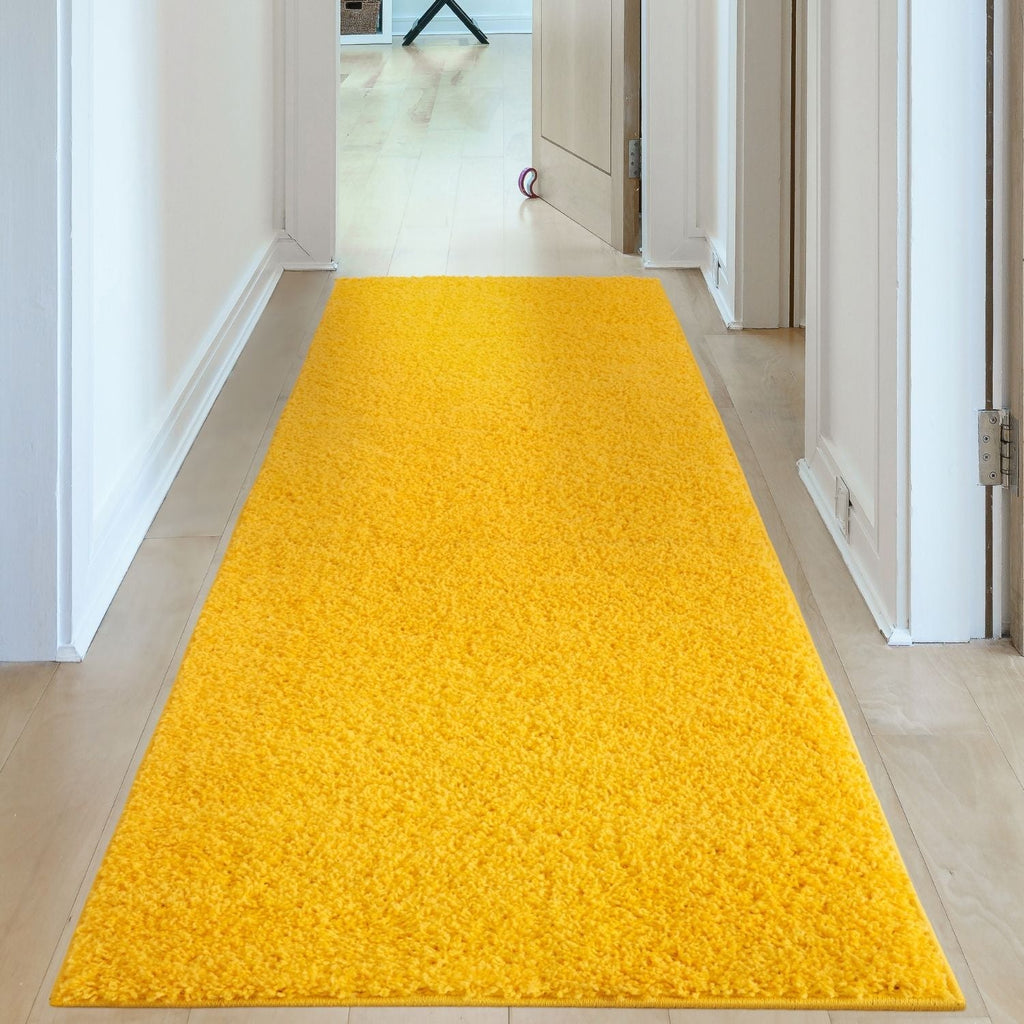 Myshaggy Solid Yellow Natural Contemporary Rug