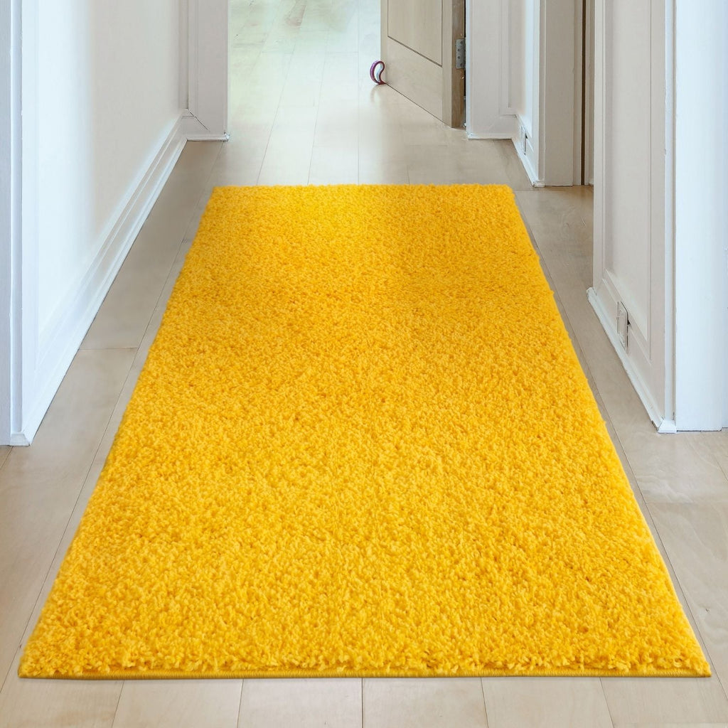 Myshaggy Solid Yellow Natural Contemporary Rug