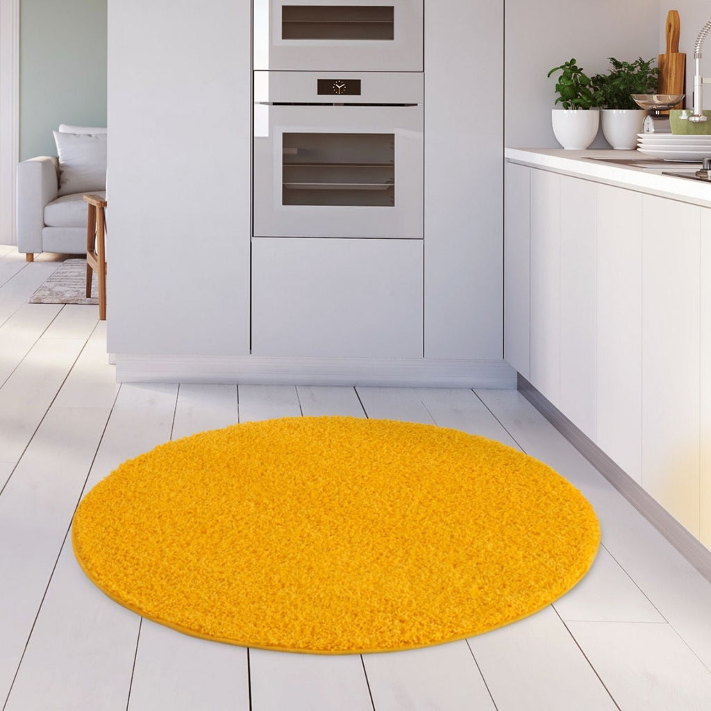 Myshaggy Solid Yellow Natural Contemporary Rug