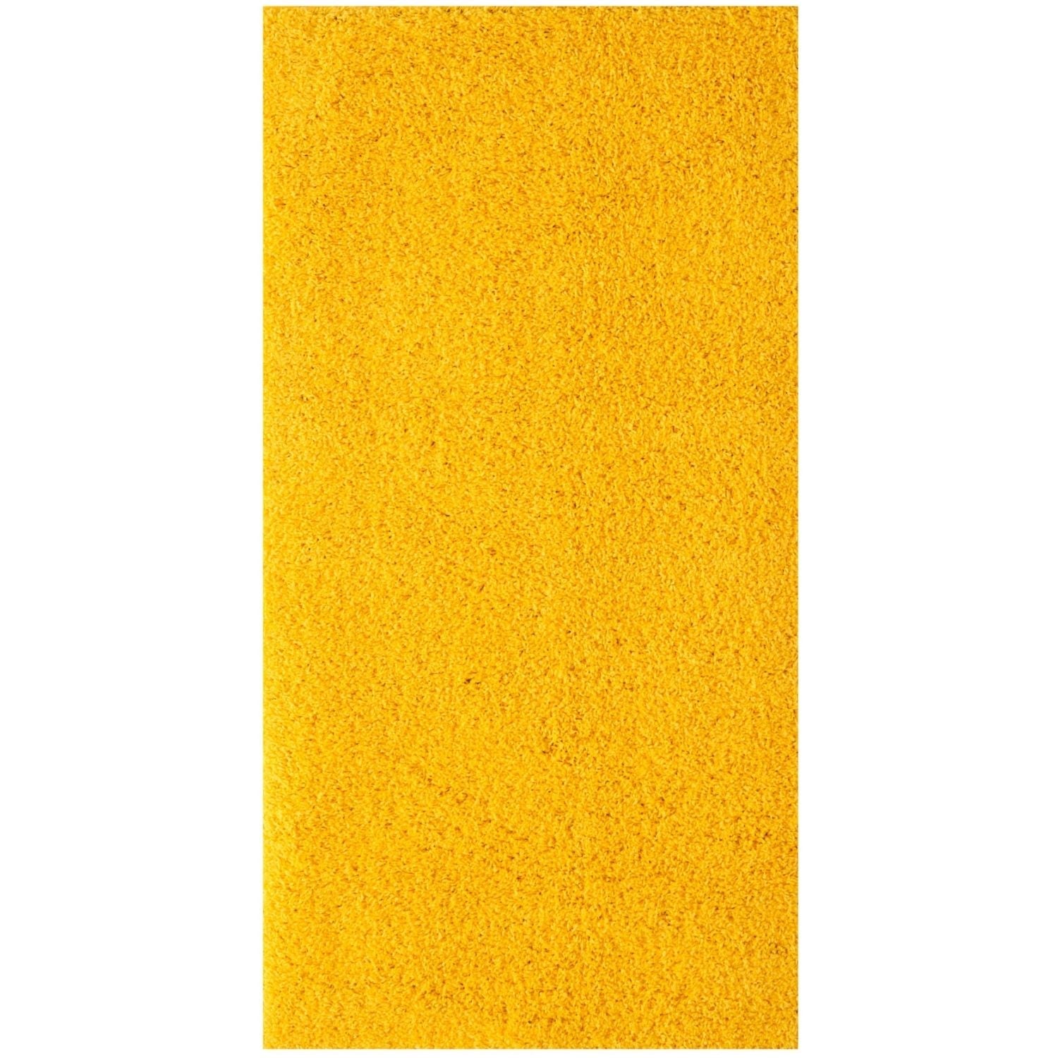 Myshaggy Solid Yellow Natural Contemporary Rug