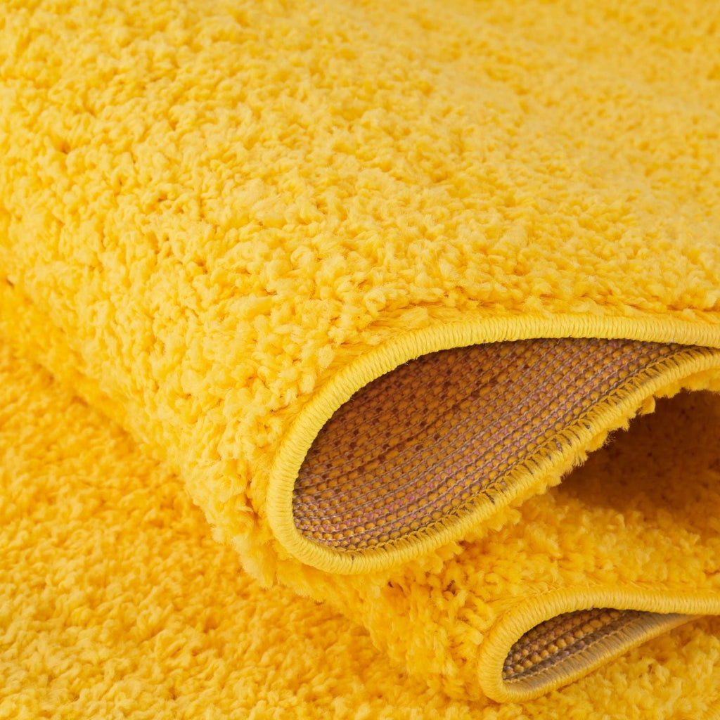 Myshaggy Solid Yellow Natural Contemporary Rug