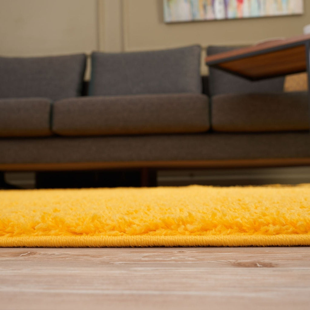 Myshaggy Solid Yellow Natural Contemporary Rug