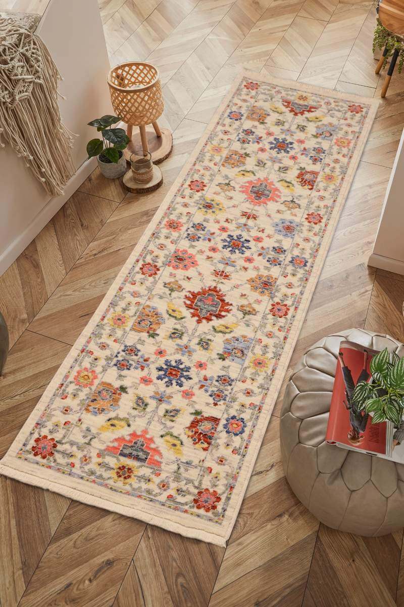 Nomad Floral Persian-Style Wool Contemporary Rug