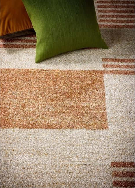 Nomad Rug Abstract Design Beige Contemporary
